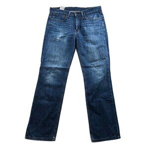 Levis Mens Jeans Size 34x32 514 Slim Straight Classic Fit Blue Denim Casual
